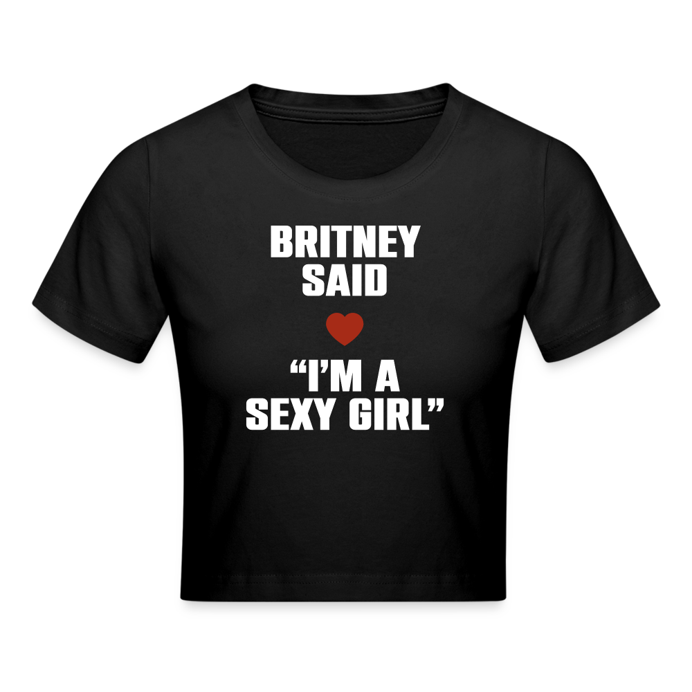 Cropped T-Shirt - black