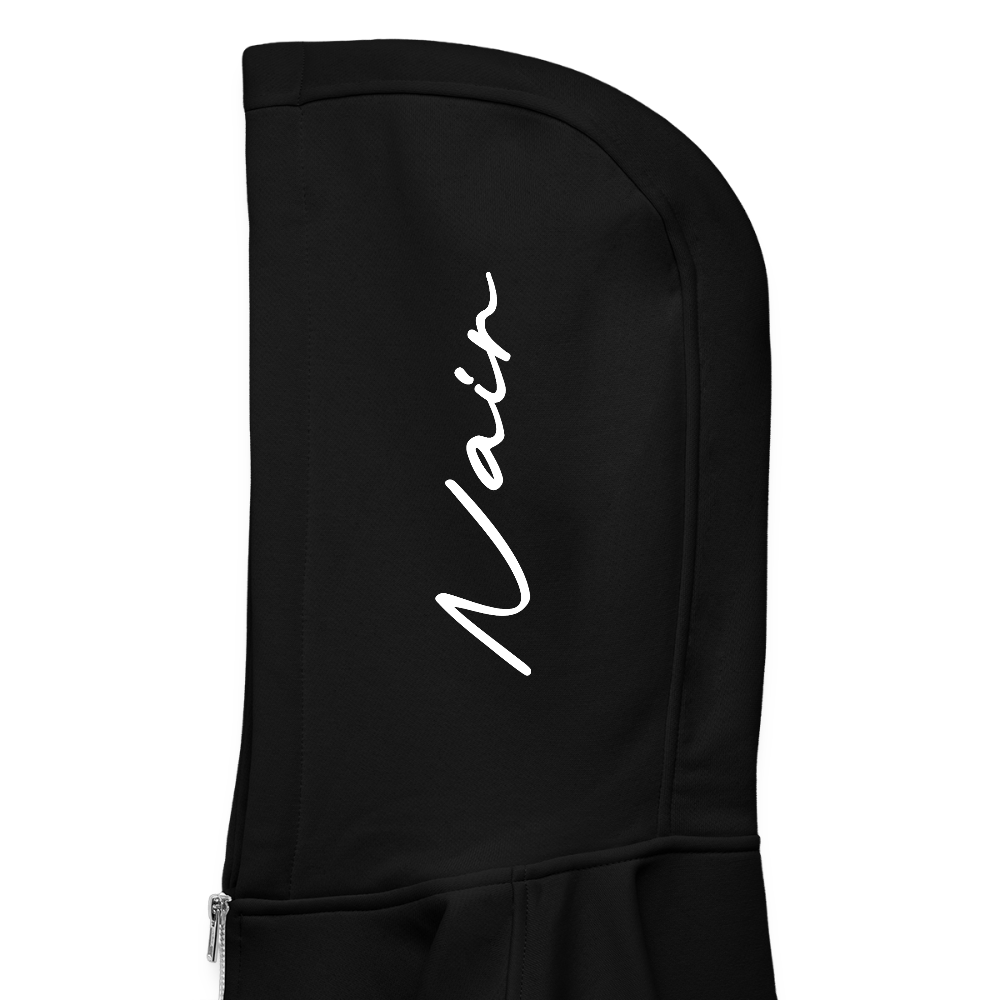 Frauen Oversized Cropped Kapuzenjacke - Schwarz