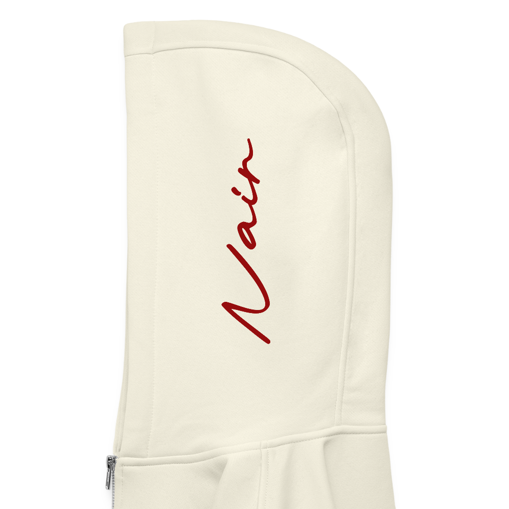 Frauen Oversized Cropped Kapuzenjacke - Natur